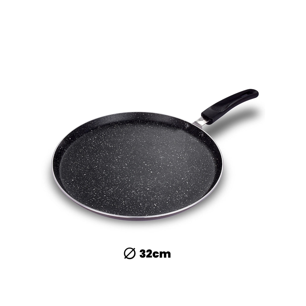 ARK Premium Marble Coated Non Stick Induction Aluminium Base Dosa Tawa, 32 Cm