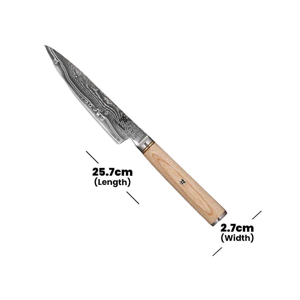 Paul Brown S35VN Steel Utility Knife With Wooden Handle, Blade Length 13 cm