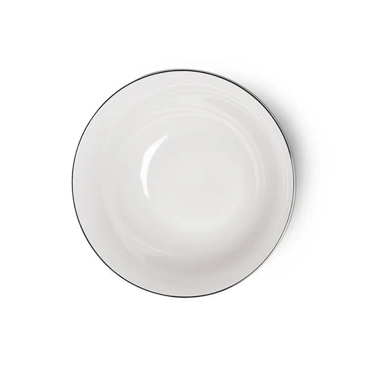 Aleksa Series Porcelain Salad Bowl in White Color, 23 cm