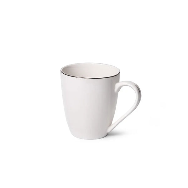 Aleksa Series Porcelain Mug in White Color, 380 ml