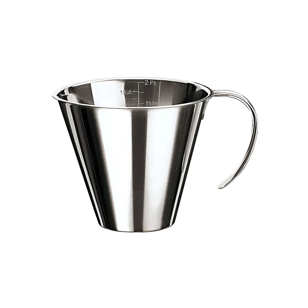 Paderno Stainless Steel Graduated Measure Jug Stackable, 1.5 L, Ø 15.5 x H 15 cm