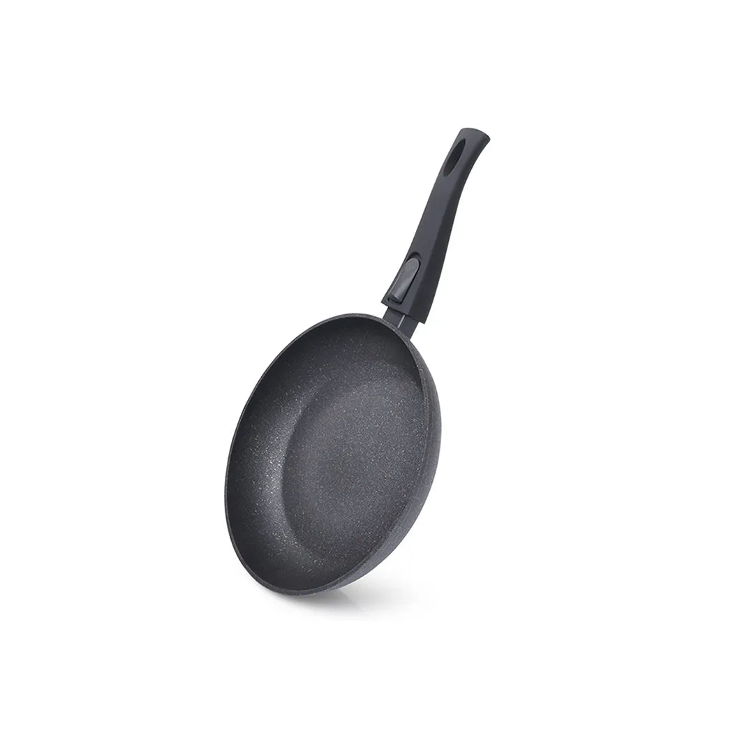 Black Cosmic Aluminum Non Stick Frying Pan with Detachable Handle and Induction Bottom, 20 cm