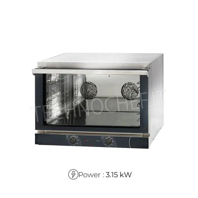 Tecnodom FEM03NEPSV Convection Oven 3 Trays Electric Manual, Loading Capacity 3 Levels, Electrical Power 3.15 kW, 77.5 x 70 x 56 cm - HorecaStore