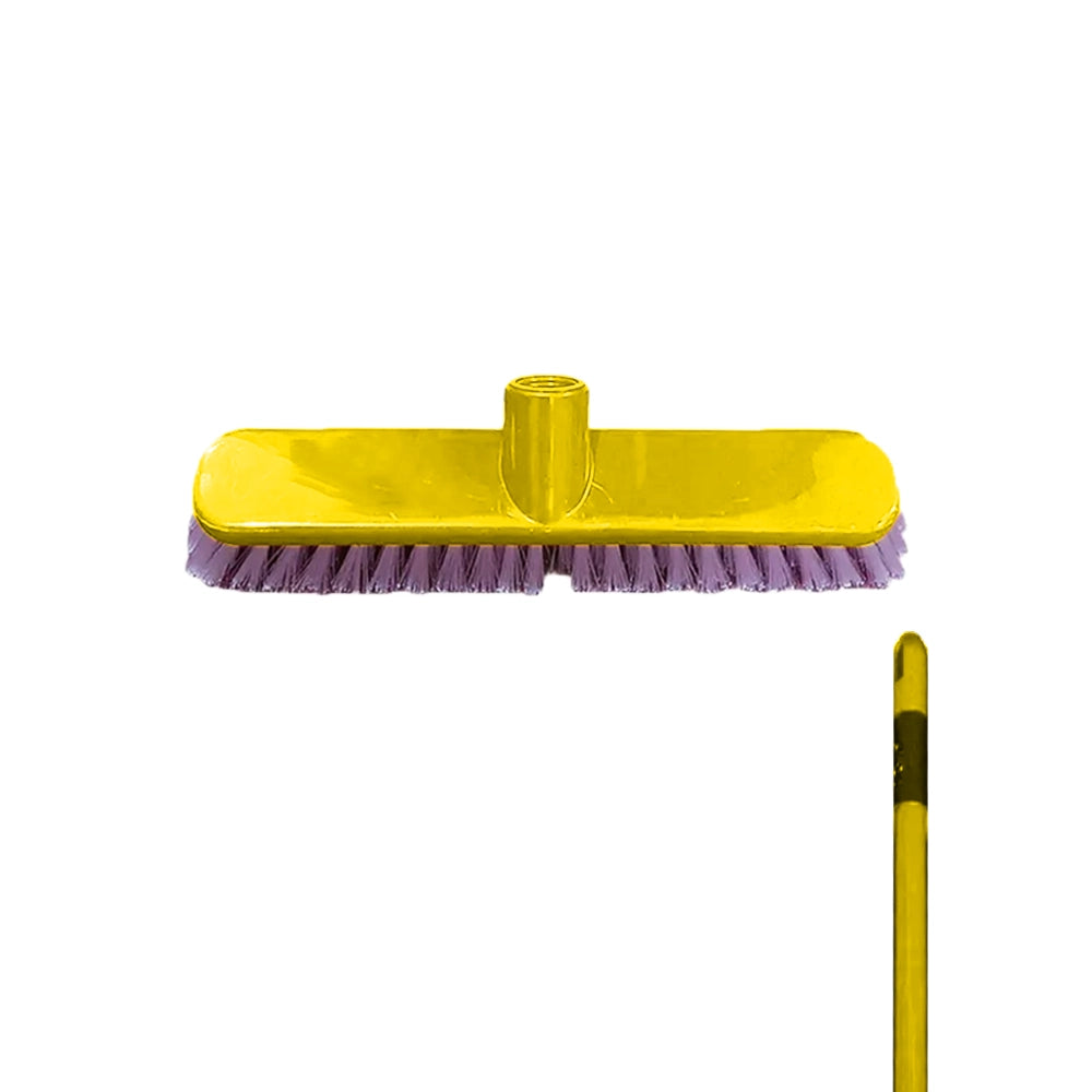 THS MR665.12 Yellow Floor Scrubbing Rex Brush With Metal Handle