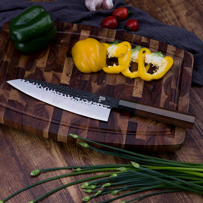 Paul Brown High Carbon Steel Chef Knife With Wooden Handle, Blade Length 20 cm