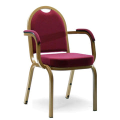 Phoenix Aluminium Banquet Arm Chair Purple, 45 cm