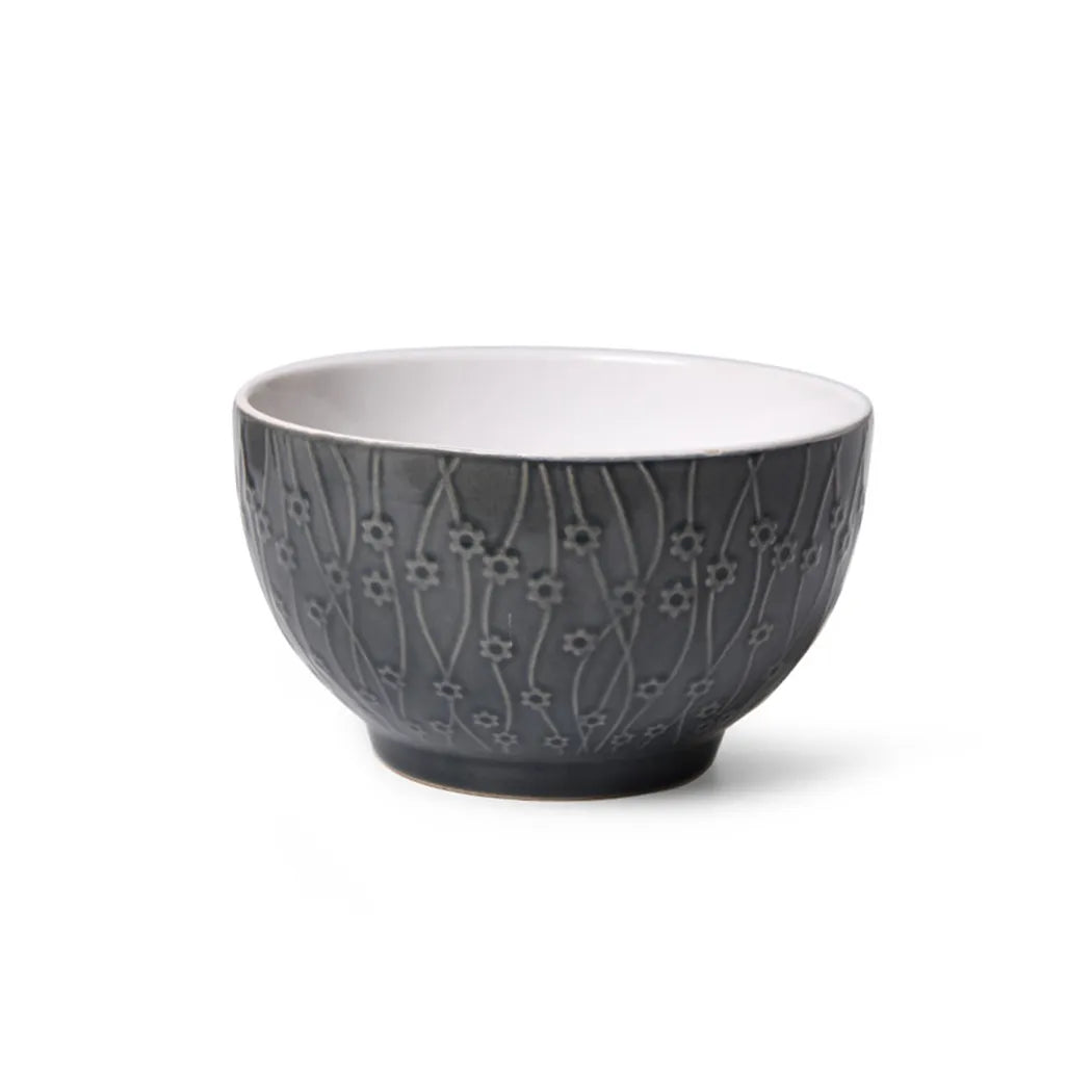 Ceramic Bowl in Grey Color, 640 ml Capacity and 14 cm