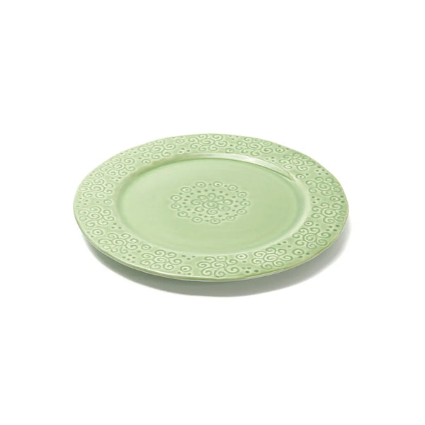 Ceramic Plate in Green Color, 21.8 cm