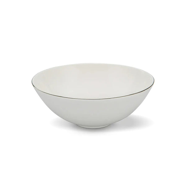 Orfei Series 1-piece Bowl in White/Black Color, 15 cm