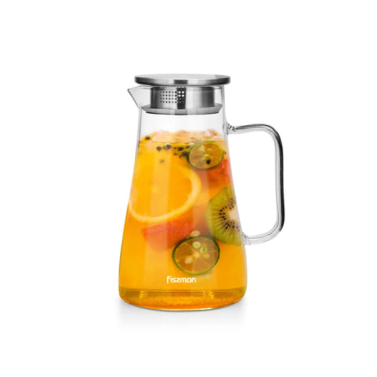 Borosilicate Glass Jug with Filter in ACQUA Color, 1.2 ltr.