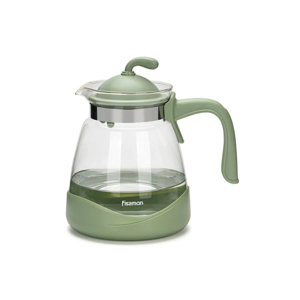 Glass Pitcher Jug with Stylish Design in Green Color, 2 ltr.