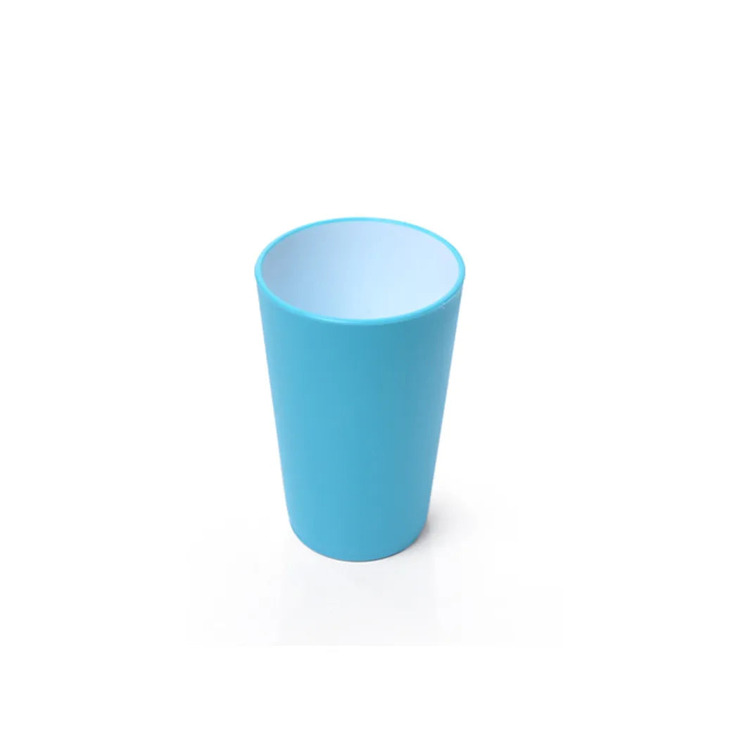 Food Grade Plastic Tumbler Cup with Solid Pattern in Blue Color, 300 ml