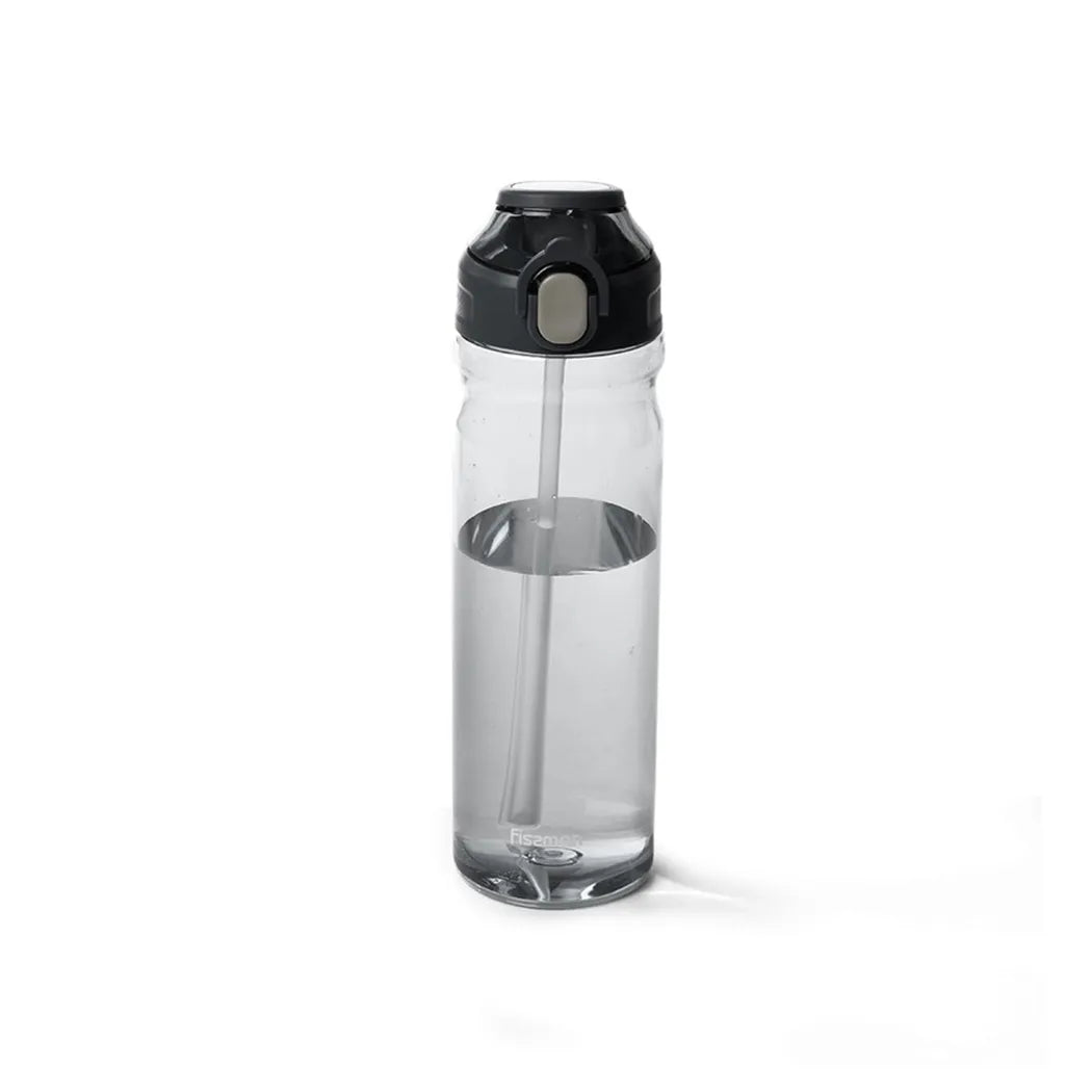 Water Bottle Plastic 750ml For Kids BPA Free Non-Toxic Black