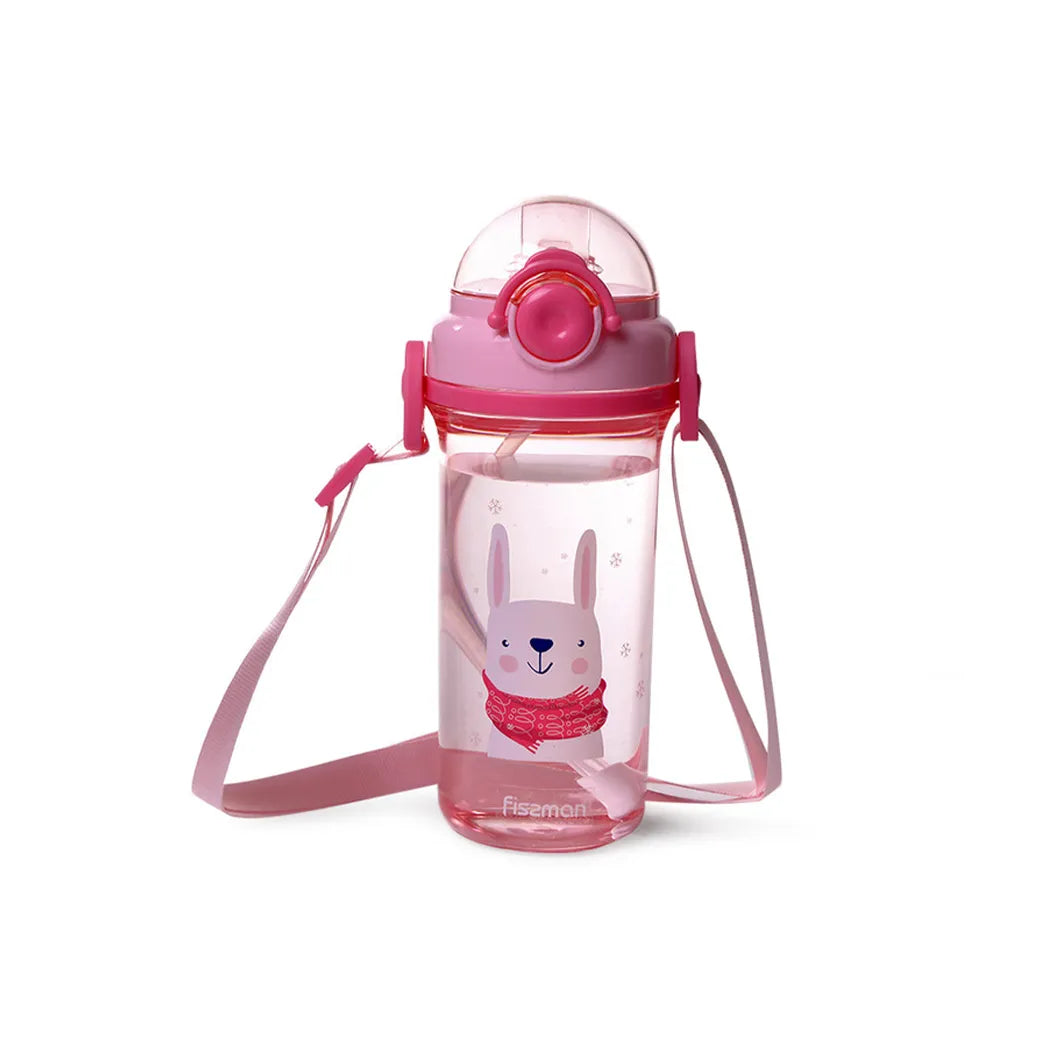 Fissman Water Bottle Plastic 460ml Pink