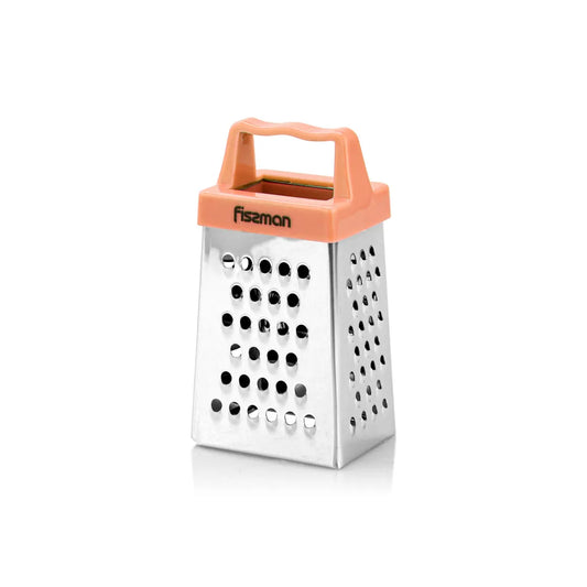 3-Sided Multifunctional Stainless Steel MINI Grater and Cheese Peeler Ref Magnet in Orange Color, 3 inch