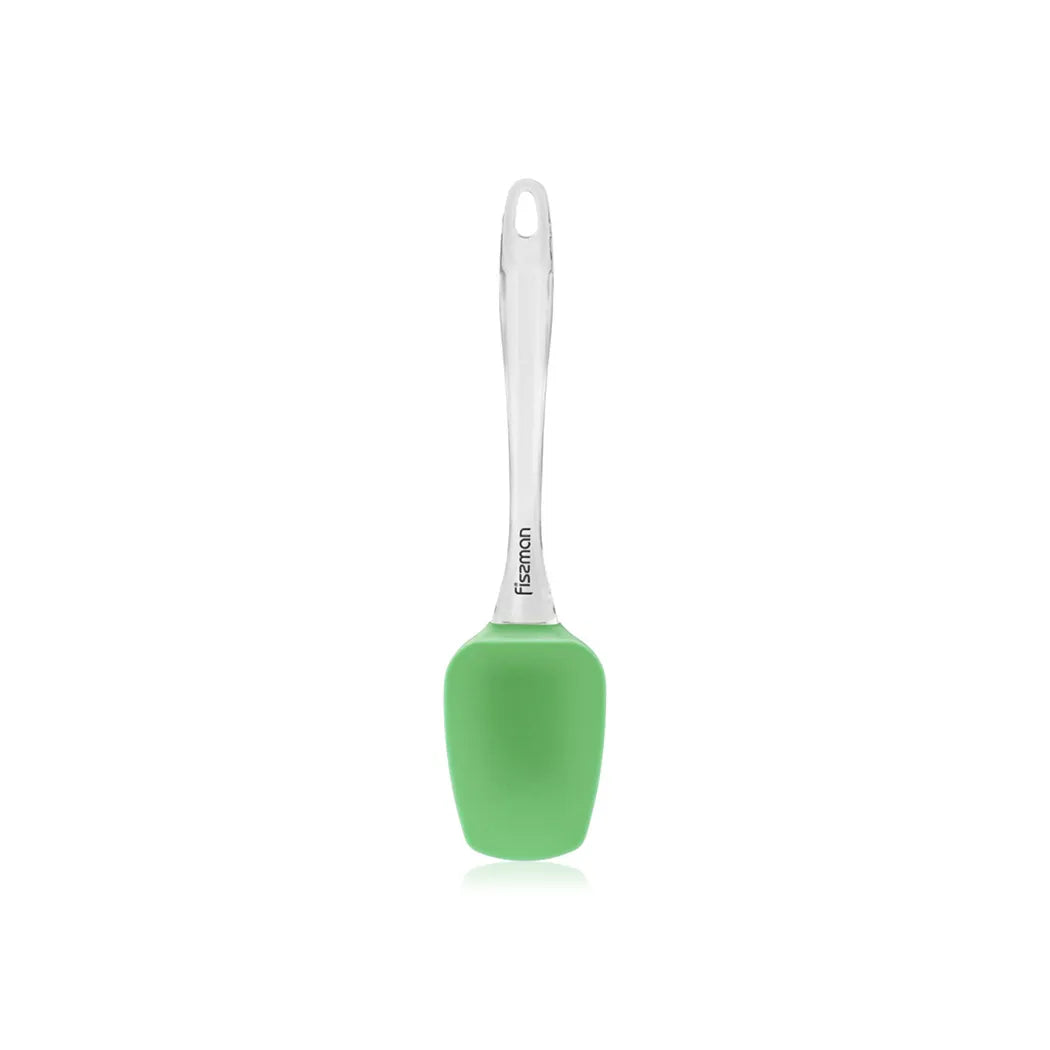 Silicon made Spatula with Handle in Green/Clear Color, 25 x 8 cm