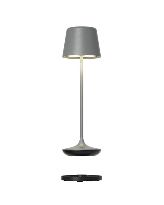 Leonardo Bari table lamp, H25 cm, Grey