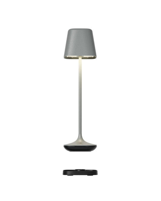 Leonardo Capri table lamp, H25 cm, Grey