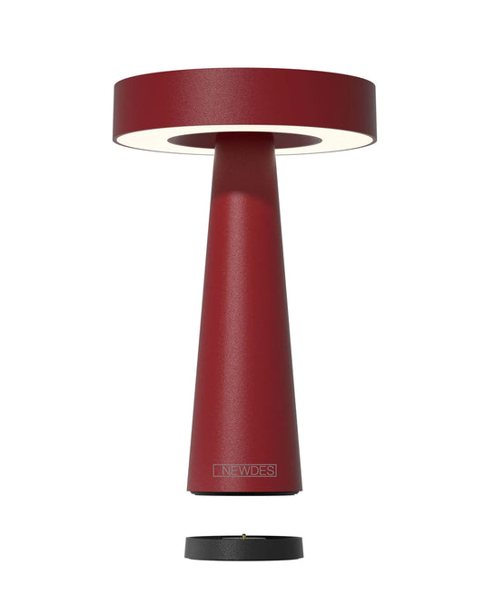 NEWDES Tip table lamp, H21 cm, Red