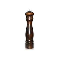 Wooden Pepper Mill with Zinc Alloy Grinder in Dark Brown Color, 25 x 6 cm