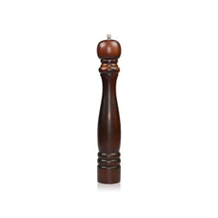 Wooden Pepper Mill with Zinc Alloy Grinder in Dark Brown Color, 35 x 6 cm