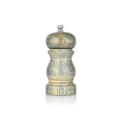 Rook Shaped Wooden Salt and Pepper Mill in Grey Color, 11 x 5 cm