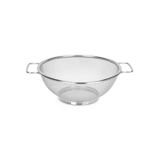 Stainless Steel Round Shaped Stainer with Handle in Silver Color, 20 cm