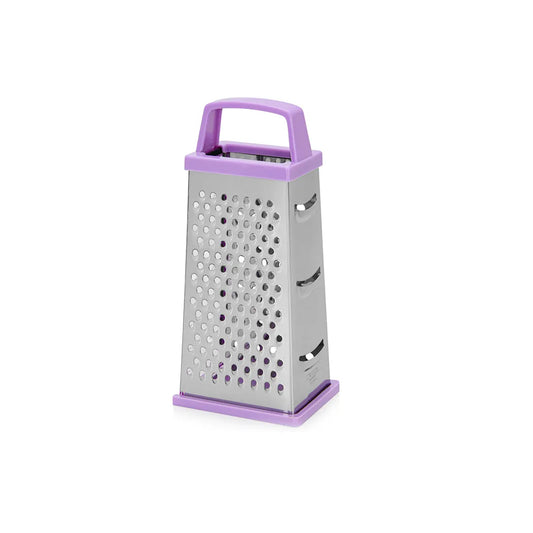 Stainless Steel 4-Sided Grater with Plastic Handle, 20 cm