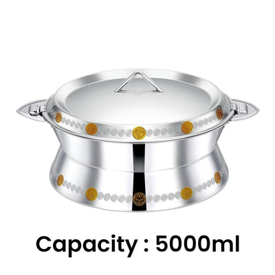 Pradeep Sabina Stainless Steel Hot Pot Gold, 5000 ml - HorecaStore