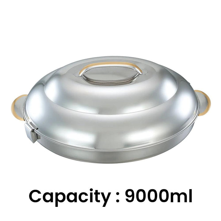 Pradeep Ellipse Stainless SteelHot Pot Goldline, 9000 ml - HorecaStore