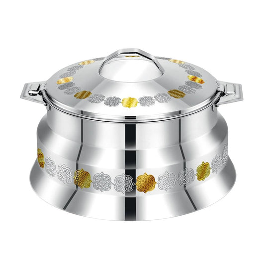 Pradeep Arah Stainless Steel Hot Pot Gold, 2500 ml - HorecaStore