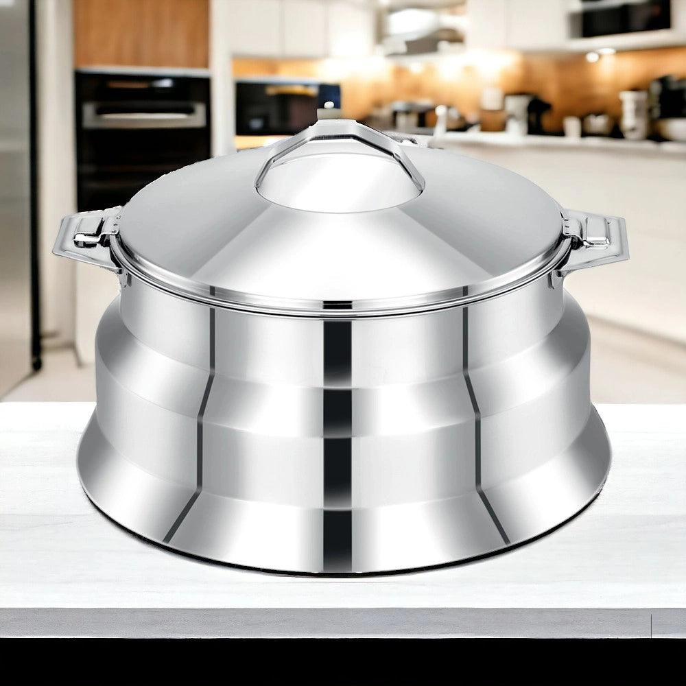 Pradeep Arah Stainless Steel Hot Pot Plain, 2500 ml - HorecaStore