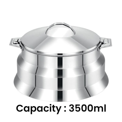 Pradeep Arah Stainless Steel Hot Pot Plain, 3500 ml - HorecaStore