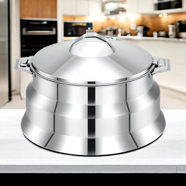 Pradeep Arah Stainless Steel Hot Pot Plain, 3500 ml - HorecaStore