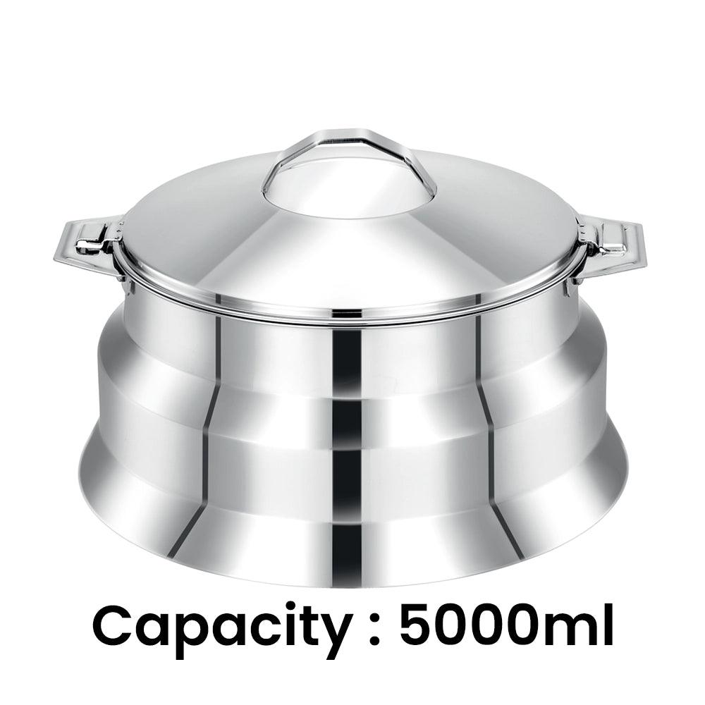 Pradeep Arah Stainless Steel Hot Pot Plain, 5000 ml - HorecaStore