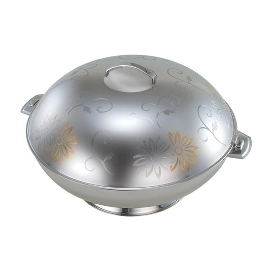 Shayna Stainless Steel Hot Pot Gold Flower, 5000 ml - HorecaStore