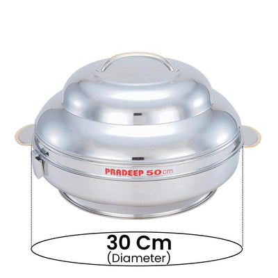 Pradeep Sparkling Jumbo Stainless SteelHot Pot, 30 cm - HorecaStore