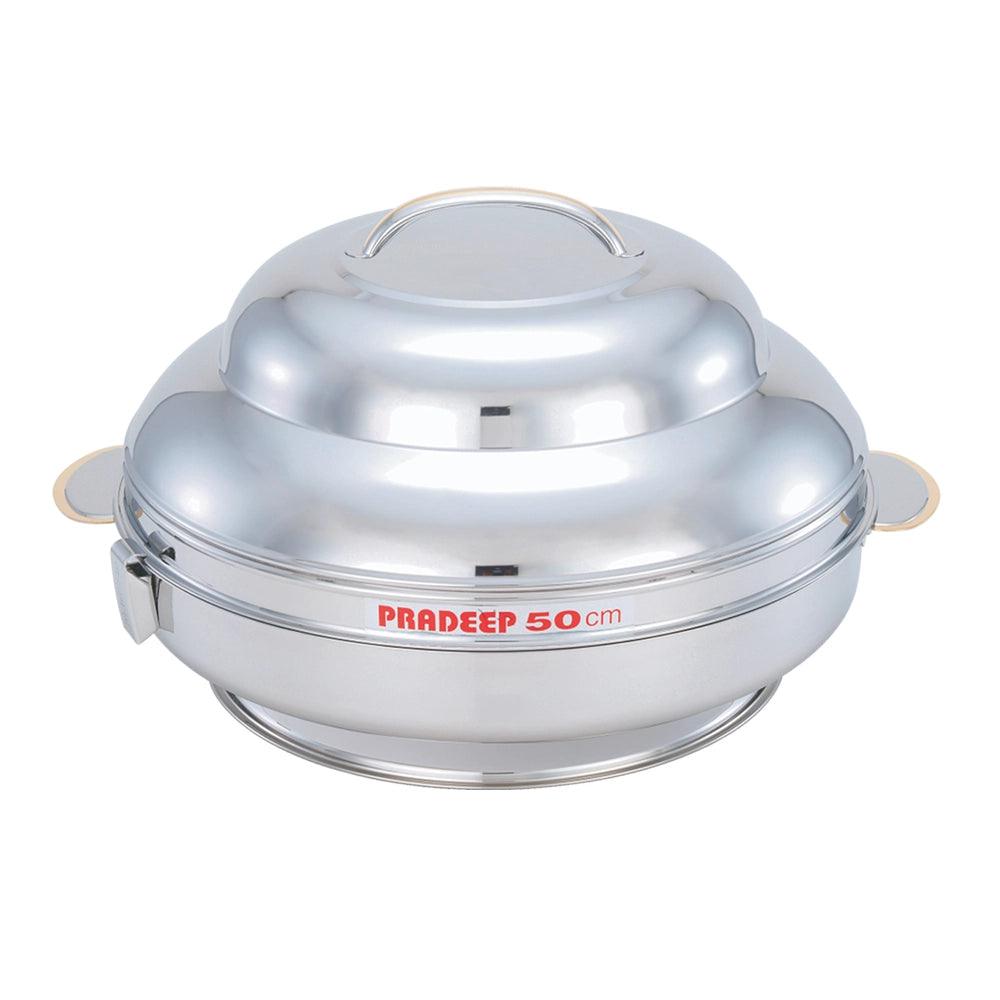 Pradeep Sparkling Jumbo Stainless SteelHot Pot, 30 cm - HorecaStore