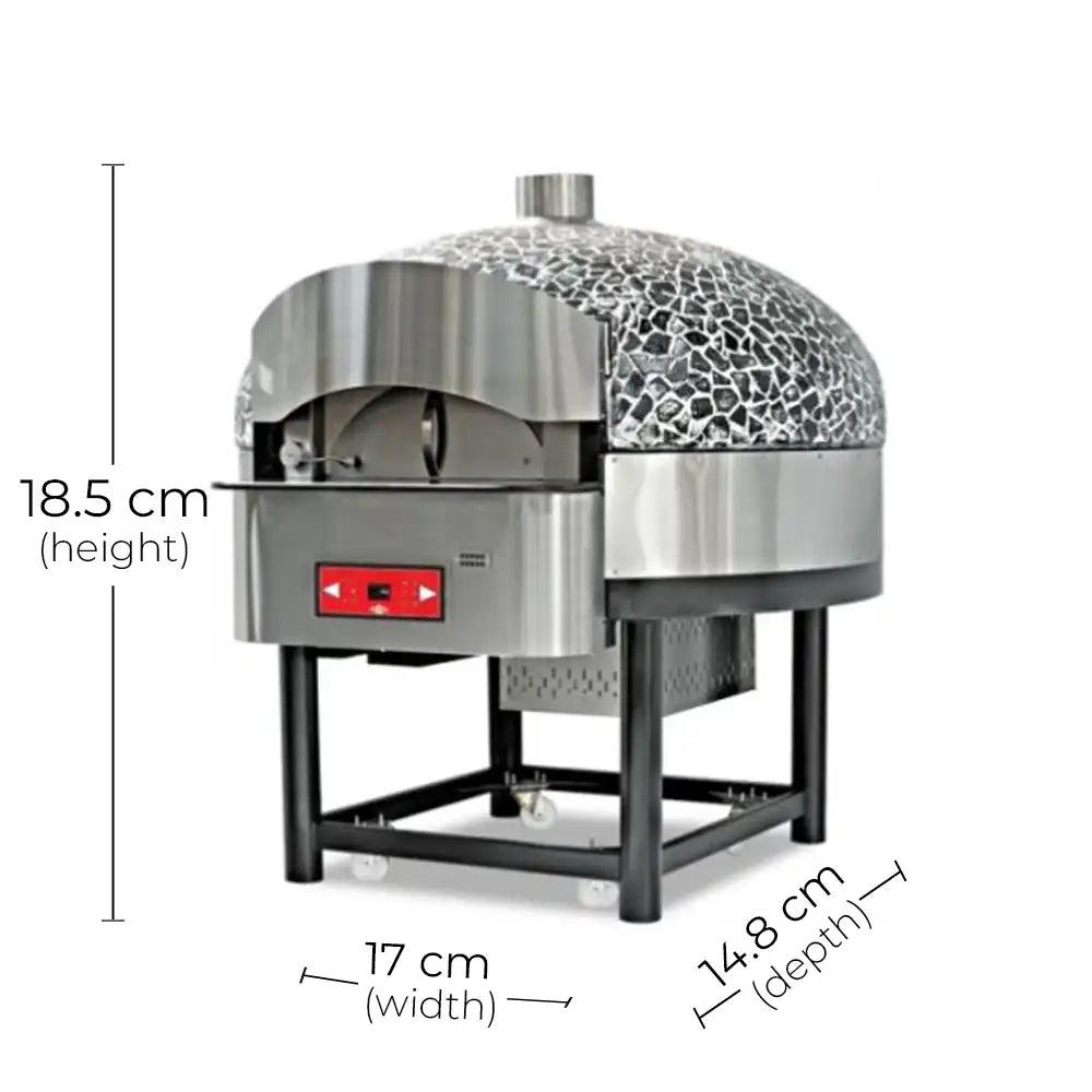 Empero EMP.SPO.04 Gas Rotating Pizza Oven, Power 41.20 kW, 148 x 172.4 x 185.5 cm - HorecaStore