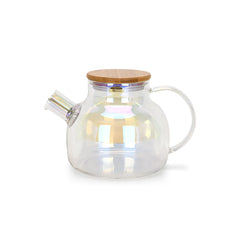 Heat Resistant Glass made Tea Pot with Steel Infuser, 1 ltr.