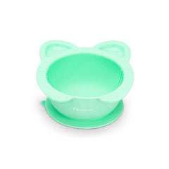 Silicon made Kitty Design Bowl with Suction in Green Color, 300 ml