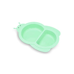 Silicon made Divided Bowl For Kids in Mint Green Color, 340 ml