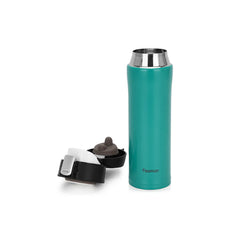 Stainless Steel Double Wall Vacuum Travel Mug in Aquamarine Color, 450 ml