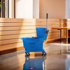 THS AF08080 Blue Single Mop Bucket Trolley 32L