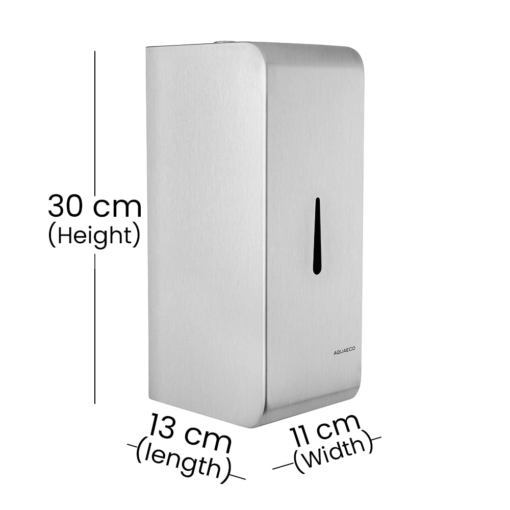 Aquaeco Ix304 Brushed Stainless steel Wall Mounted Manual Soap Dispenser, Capacity 800 ml