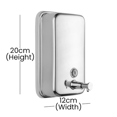 Aquaeco Polished Stainless Steel Wall Mounted Liquid Soap Dispenser, Capacity 1000 ml