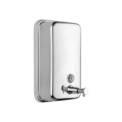 Aquaeco Polished Stainless Steel Wall Mounted Liquid Soap Dispenser, Capacity 1000 ml