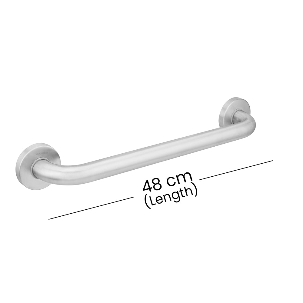 Aquaeco Ix304 Polished Stainless Steel Straight Support Grab Bar, Dia 32 cm 48x9.5x8 cm