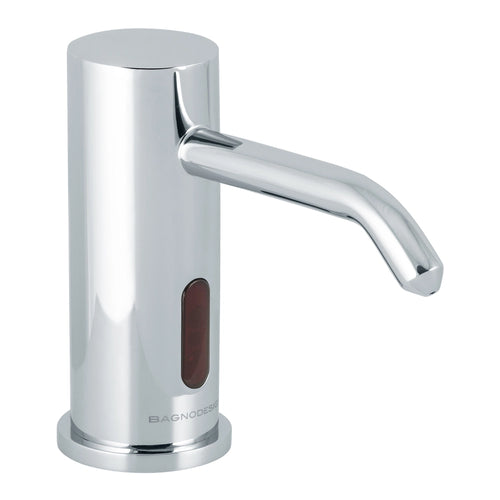 Aquaeco Brass Chrome M-Line Touchless Soap Dispenser Battery or Mians Operated, Capacity 1800 ml