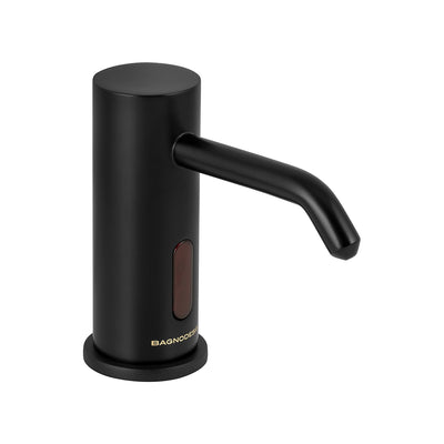 Aquaeco Brass Matt Black M-Line Touchless Soap Dispenser Battery or Mians Operated, Capacity 1800 ml